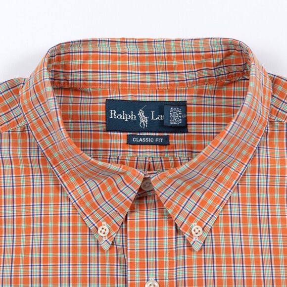 Vintage Polo Ralph Lauren Men's Classic Fit Shirt 2XL Plaid Long Sleeve Button - Picture 7 of 10